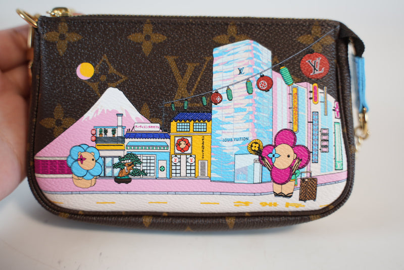Limited Edition Louis Vuitton Monogram Mini Pochette Christmas Animation Tokyo Unused