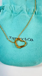 Tiffany & Co. Open Heart Necklace AU750/18KGold Used