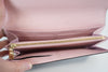 Louis Vuitton Damier Ebene Sarah Wallet Rose Ballerine Interior Used