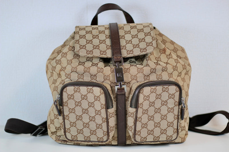 Gucci Canvas Backpack Used