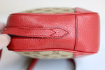 Gucci Bree GG Canvas Crossbody Bag Red Used