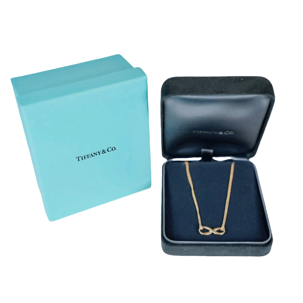 Tiffany & Co. Infinity Pendant Double Chain AU750/K18 Gold