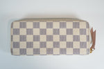 Louis Vuitton Damier Azur Clemence Wallet Used