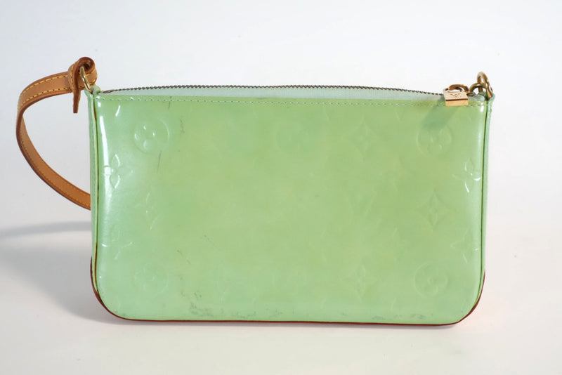 Louis Vuitton Monogram Vernis Mallory Square Peppermint Green Used