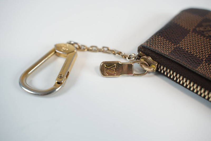 Louis Vuitton Damier Ebene Pochette Cle/Key Holder Used