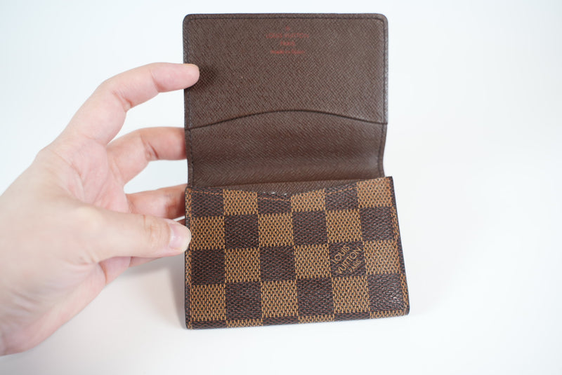 Louis Vuitton Damier Ebene Envelope De Visite Card Case Used