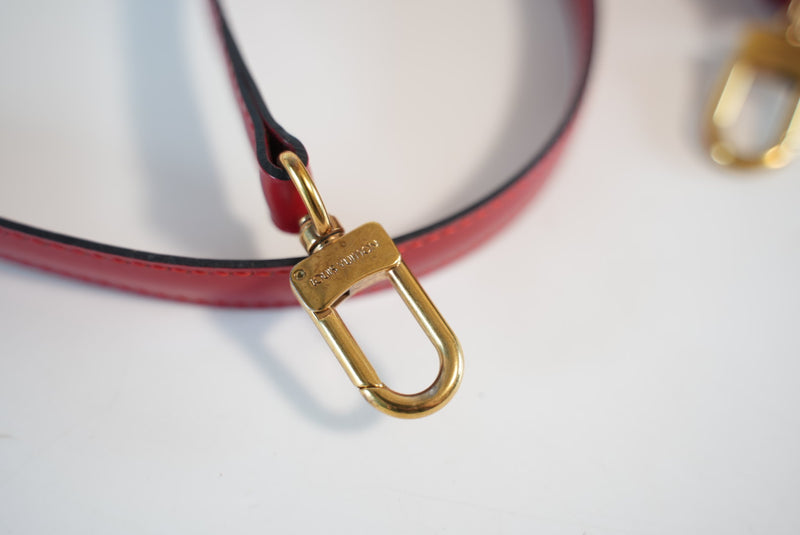 Louis Vuitton Red Leather Strap Used