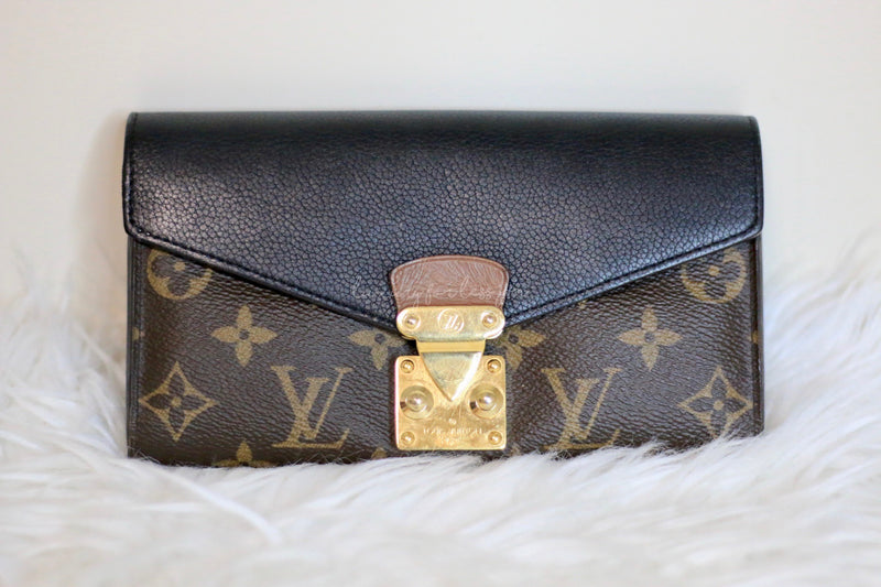 Louis Vuitton Monogram Noir Pallas Long Wallet Used – luxuryforlessjpn